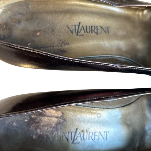 Yves Saint Laurent vintage metallic brown heels size 7 - Picture 7 of 8